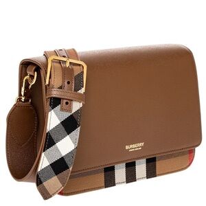 NWT Genuine Burberry Mackford Check Crossbody Bag